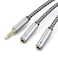 MORELECS Morelecs 35mm Male to Dual 35mm Female Headset Splitter with Separate Microphone and Headphone for PC PS4 Gaming
