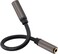 PASOW Pasow 35mm Female to Female Adapter Cable TRS Stereo Audio AUX Connector Cod for Headphones Car HiFi 15cm6inch Coffee