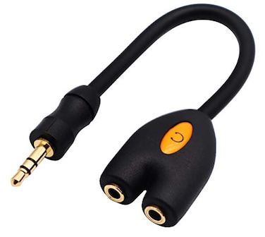 zdyCGTime 35mm Headphone Y Splitter Cable 3Pole 35mm AUX Male to 2 Port 35mm Female Audio Stereo Y Splitter Cable for Headset Splitter Adapter for Smartphone Tablets MP3 MP4175CM 3Pole