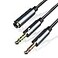 weishan PC Splitter Cable Replacement for HyperX Cloud II Alpha Stinger Core Astro A10 A40 Turtle Beach Recon 70 SteelSeries Sennheiser Game Headphone YAdapter 12inch