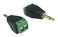 CERRXIAN 35mm TS Mono Male to 2 Pin Screw Terminal Female AUX Headphone Replacement Solderless Balum Converter Adapter 2Pack