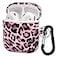 ALNBO Compatible with AirPods Case Soft Silicone Protective Case Cover for AirPods 2 1Front LED Visible Pink Cheetah
