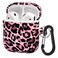 ALNBO Compatible with AirPods Case Soft Silicone Protective Case Cover for AirPods 2 1Front LED Visible Pink Cheetah