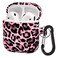 ALNBO Compatible with AirPods Case Soft Silicone Protective Case Cover for AirPods 2 1Front LED Visible Pink Cheetah