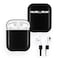 FRTMA AirPods Case Protective Hard PC No Collect Dust Cover and Case Compatible with Apple AirPods with AntiLost Strap for AirPods Accessories Black