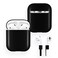 FRTMA AirPods Case Protective Hard PC No Collect Dust Cover and Case Compatible with Apple AirPods with AntiLost Strap for AirPods Accessories Black