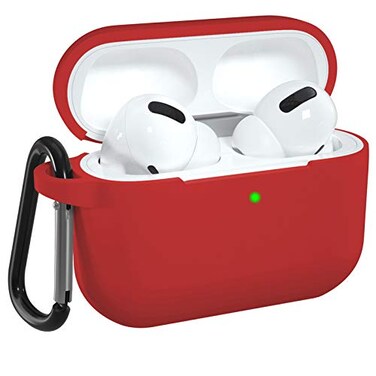 DGege Silicone Case Cover Compatible with Apple AirPods Pro Protective Soft Case with Carabiner for Airpods Pro 2