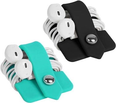 ELFRhino Cord Organizer Earbuds Holder Earphones Wrap Headset Headphone Wrap Winder Cord Manager Cable Winder Set of 2