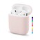 LXSS Full Protective Silicone Case Compatible with Airpods 1 and 2 No Keychain Cover Accessories Front LED Visible Supports Wireless Charging Sand Pink