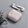 LXSS Full Protective Silicone Case Compatible with Airpods 1 and 2 No Keychain Cover Accessories Front LED Visible Supports Wireless Charging Sand Pink