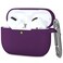 Hamile Compatible AirPods Pro Case Protective Silicone Case Shockproof Cover Skin for Apple AirPod Pro 2019 Charging Case with Keychain Purple
