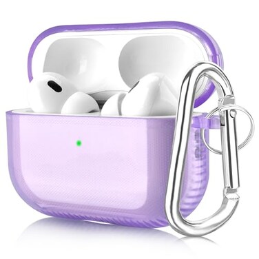 KOREDA Protective Cover for AirPods Pro 2nd Generation1st Generation Soft Clear TPU Case with Keychain for AirPods Pro