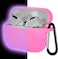 Lerobo Designed for AirPods Pro 2 Case Cover Night Glow Full Protective Silicone Cover Compatible with Airpod Pro Case with KeychainFront LED VisibleNightglow Purple