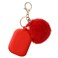 Cypher.V Protective Case Cover for Airpods Pro Charging Case Upgraded Air Pods Silicone Case Skin with Soft Cute Fluffy Ball Pom Pom Keychain Kit A Red