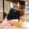 Rertnocnf Compatible with Earbuds Case Airpods 1 2 Fashion Hand Bag Design Wireless Earphone Protector Soft Silicone Shockproof Accessories Black