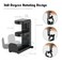 ONDAIUN Rotating Headphone Hook Under Desk Headphone Holder with 360Degree Adjustable RotationCable Clip Organizer Black