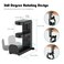 ONDAIUN Rotating Headphone Hook Under Desk Headphone Holder with 360Degree Adjustable RotationCable Clip Organizer Black