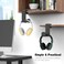 ONDAIUN Rotating Headphone Hook Under Desk Headphone Holder with 360Degree Adjustable RotationCable Clip Organizer Black