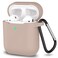 SATLITOG Silicone Case Compatible with Apple AirPods 12 Wireless and Wired Charging CaseFront LED VisibleTawny
