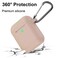 SATLITOG Silicone Case Compatible with Apple AirPods 12 Wireless and Wired Charging CaseFront LED VisibleTawny