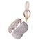 AXCUWS Sparkly Diamond Case for AirPods Pro 12 Generation with Keychain Shockproof Protective Premium Bling Rhinestone Cover Skin Compatible with AirPods Charging Case White AB Gold