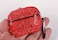 AXCUWS Sparkly Diamond Case for AirPods Pro 12 Generation with Keychain Shockproof Protective Premium Bling Rhinestone Cover Skin Compatible with AirPods Pro Charging Case Rro Red