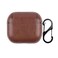 YQG 2021 Leather Case Compatible with AirPods 3rd Generation FullyWrapped Portable Shockproof Leather Cover with Keychain Apple Airpods 3 Charging Case for Women Men Front LED Visible Coffee