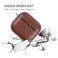 YQG 2021 Leather Case Compatible with AirPods 3rd Generation FullyWrapped Portable Shockproof Leather Cover with Keychain Apple Airpods 3 Charging Case for Women Men Front LED Visible Coffee
