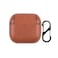 YQG 2021 Leather Case Compatible with AirPods 3rd Generation FullyWrapped Portable Shockproof Leather Cover with Keychain for Apple Airpods 3 Charging Case for Women Men Front LED Visible Brown