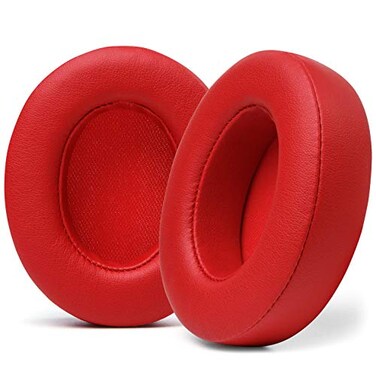 WC Wicked Cushions Replacement Ear Pads for Beats Studio 2 3 B0501 B0500 Wired Wireless Does NOT Fit Beats Solo Softer PU Leather Enhanced Foam Stronger Adhesive Red