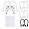 SUOFEIK 3 Pairs Ear Hooks for AirPods 1234 and AirPods Pro 12 Secure Fit AntiSlip Ear Holder Comfortable for Enhanced Stability During Workouts Running Sports2Pairs White 1pair Black