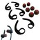 Vezukv 3 Pairs LMS Silicone Earbuds Tips Replacement Eartips 3 Pairs LMS Sports Earbuds Wingtips Rubber Ear Fins Stabilizer Earhook Compatible for Beats Flex Beats X Sony Jvc More in Ear Earpone