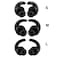 GGZZ 3 Pairs SML Replacement AntiSlip Silicone Eartips Earbuds Ear Tips Buds Eargels Compatible for Synchros Reflect BT Sports Wireless inEar Earphones Black