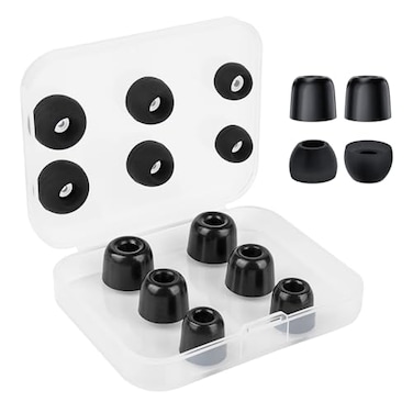 H HIFIHEAR 6 Pairs 12PCS KBEAR FT01 Earbuds Eartips KZ ZS10 PRO Replacement Memory Foam and Silicone Ear Bud Tips Combo Set for KZ ZSTZS10 PRO XZS12 PRO X AS24ZSN PRO XZS10 PRO 2 Wired Headphones