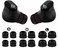 IiEXCEL 6 Pairs Double Flange Compatible with Beats Studio Buds Fit Pro Ear Tips SML Replacement Noise Isolation Silicone Eartips Earbuds Fit in Case for Beat Studio Buds 2 Flange Black