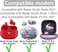 IiEXCEL 6 Pairs Double Flange Compatible with Beats Studio Buds Fit Pro Ear Tips SML Replacement Noise Isolation Silicone Eartips Earbuds Fit in Case for Beat Studio Buds 2 Flange Black
