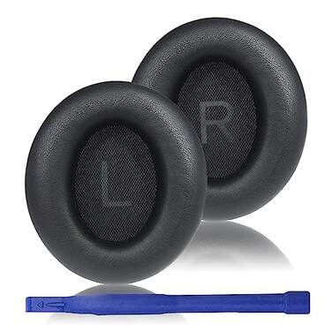 Adhiper Replacement Ear Pads for Anker Space Q45 Headphones Ear Cushions for Soundcore by Anker Space Q45 Adaptive Noise Cancelling Headphoneswith Buckle Soft Protein Leather Memory FoamBlack