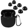 A-Focus AFocus QuietComfort Earbuds II Case Ear Tips Kit Silicone Soft Cover 3 Pairs Comfortable Memory Foam EarTips with Keychain Set Compatible with Bose quietcomfort Earbuds ii Black