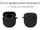 A-Focus AFocus QuietComfort Earbuds II Case Ear Tips Kit Silicone Soft Cover 3 Pairs Comfortable Memory Foam EarTips with Keychain Set Compatible with Bose quietcomfort Earbuds ii Black