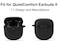 A-Focus AFocus QuietComfort Earbuds II Case Ear Tips Kit Silicone Soft Cover 3 Pairs Comfortable Memory Foam EarTips with Keychain Set Compatible with Bose quietcomfort Earbuds ii Black