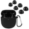 A-Focus AFocus QuietComfort Earbuds II Case Ear Tips Kit Silicone Soft Cover 3 Pairs Comfortable Memory Foam EarTips with Keychain Set Compatible with Bose quietcomfort Earbuds ii Black