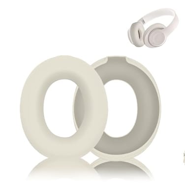 Aiivioll Studio Pro Silicone Earpads Covers for Beats Studio Pro Headphones Sweat Headphone Case Covers for Beats Studio Pro Accessories Washable Sweat Proof Ear Pads CoverOffWhite