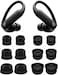 ALXCD Double Flange Ear Tips Compatible with Powerbeats Pro 2 Headphone SML 3 Sizes 6 Pairs Soft Silicone Earbuds Tips Fit for Powerbeats Pro 2 PB Pro 2 6 Pairs Black