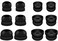 ALXCD Double Flange Ear Tips Compatible with Powerbeats Pro 2 Headphone SML 3 Sizes 6 Pairs Soft Silicone Earbuds Tips Fit for Powerbeats Pro 2 PB Pro 2 6 Pairs Black