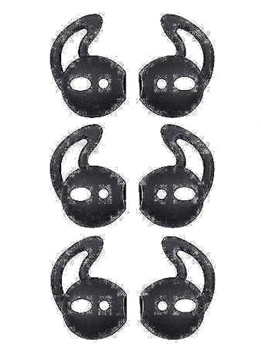 ALXCD Ear Cover Ear Hook Compatible with Airpod Headset MMEF2AMA 3 Pair AntiSlip Silicone Ear Tips Fit for Airpod 1 Airpod 2 SportBlack 6S