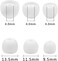ALXCD Ear Tips for inEar Headphone SML 6 Pairs Replacement Earbud Tips White