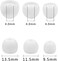 ALXCD Ear Tips for inEar Headphone SML 6 Pairs Replacement Earbud Tips White