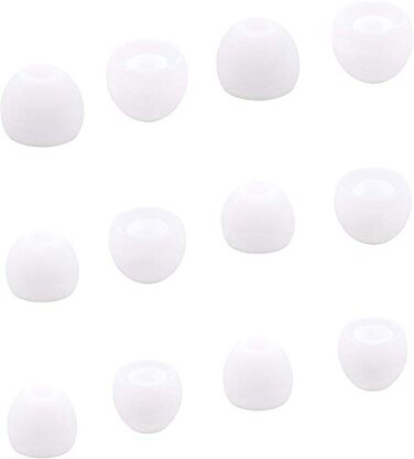 ALXCD Ear Tips for inEar Headphone SML 6 Pairs Replacement Earbud Tips White