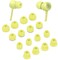 ALXCD Ear Tips Replacement for Beats Flex Wireless Earphones SMLD 4 Sizes 8 Pairs Soft Silicone Eargel Earbuds Tips Fit for Beats Flex 8 Pairs Yuzu Yellow