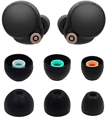 ALXCD Eartips Compatible with Sony WF1000XM4 WF1000XM5 Earbuds SML 3 Pairs Soft Silicone Ear Tips Earbuds Tips Compatible with Sony WF1000XM5 WF1000XM4 Silicon Tips XM4 3 Pairs SML Black